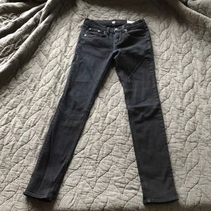 Rag & bone black skinny jeans, size 25